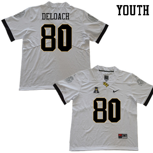 Youth #80 Chris DeLoach UCF Knights College Football Jerseys Sale-White - Click Image to Close